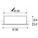 SLV LED Ceiling recessed luminaire MEDO 30 EL, frame version, Ø 29cm, 14W 3000/4000K 105°, white
