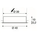 SLV LED Ceiling recessed luminaire MEDO 40 EL, frame version, Ø 39cm, 28W 3000/4000K 105°, white