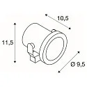 SLV LED Udendørslampe NAUTILUS SPIKE, IP55 IK03, 9W 3000K 520lm 60°, rustfrit stål 316 børstet