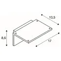 SLV LED Outdoor Wall luminaire ANGOLUX S WL, IP44, 9.8W 3000K 560lm 100°, with IR sensor, white