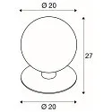 SLV Udendørs Standerlampe GLOO PURE 27 Pole, E27, IP44 IK04, skærm Ø 20cm, højde 27cm, antracit