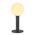 Udendørs Standerlampe GLOO PURE 44 Pole, E27, IP44 IK04, skærm Ø 20cm, højde 44cm, antracit