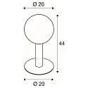 SLV Udendørs Standerlampe GLOO PURE 44 Pole, E27, IP44 IK04, skærm Ø 20cm, højde 44cm, antracit