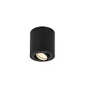 Loftlampe TRILEDO CL, GU10 QPAR51, 30° svinge, cylinder, sort