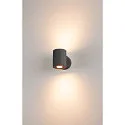 SLV LED Outdoor Wall luminaire SITRA UP/DOWN WL, IP44, 17W 3000K 976lm 55°, anthracite