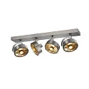 Væg- og Loftlampe KALU CW, Quad, QPAR111, 4x max. 75W, Alu børstet