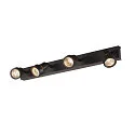 Væg- og Loftlampe PURI CW, Quad, 4x GU10 QPAR51, med dekorative ringe, sort