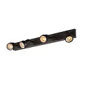 Væg- og Loftlampe PURI CW, Quad, 4x GU10 QPAR51, med dekorative ringe, sort