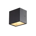 LED Udendørs Væglampe SITRA CUBE WL, UP/DOWN, IP44 IK05, 10W 3000K 2x560lm 105°, antracit