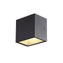 SLV LED Udendørs Væglampe SITRA CUBE WL, UP/DOWN, IP44 IK05, 10W 3000K 2x560lm 105°, antracit