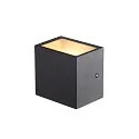 SLV LED Udendørs Væglampe SITRA CUBE WL, UP/DOWN, IP44 IK05, 10W 3000K 2x560lm 105°, antracit