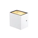 SLV LED Outdoor Wall luminaire SITRA CUBE WL, UP/DOWN, IP44 IK05, 10W 3000K 2x560lm 105°, white