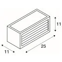 SLV LED Udendørs Væglampe BOX-L, IP44 IK05, 19W 3000K 480lm, direkte/indirekte, antracit