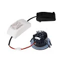 SLV LED Udendørs Indbygningsdownlight PATTA-I rund, IP65 IK02, 7.3W 1800-3000K 440lm, Dim to Warm, sort