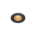 SLV LED Udendørs Indbygningsdownlight PATTA-I rund, IP65 IK02, 7.3W 1800-3000K 440lm, Dim to Warm, sort