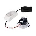 SLV LED Udendørs Indbygningsdownlight PATTA-I rund, IP65 IK02, 7.3W 1800-3000K 440lm, Dim to Warm, Alu børstet