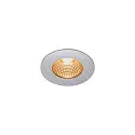 SLV LED Udendørs Indbygningsdownlight PATTA-I rund, IP65 IK02, 7.3W 1800-3000K 440lm, Dim to Warm, Alu børstet