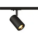 1-faset-Sporlampe ENOLA B TRACK SPOT, GU10 QPAR51, IP20, roterbar + drejelig, sort