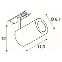 SLV 1-faset-Sporlampe ENOLA B TRACK SPOT, GU10 QPAR51, IP20, roterbar + drejelig, sort