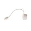 Premium LED Displaylampe DIO FLEX PLATE, med flex arm og switch, 1.9W 45°, 2700K 82lm, hvid