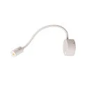 Premium LED Displaylampe DIO FLEX PLATE, med flex arm og switch, 1.9W 45°, 3000K 82lm, hvid