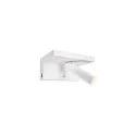 SLV Premium LED Væglampe KARPO BEDSIDE, 6.6W 3000K 390lm 36°, dæmpbar, med 2 USB-porte, hvid