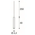 SLV Pendel FITU PD, E27, længde 40cm, pendul 250cm, åben kabelende, hvid