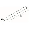 SLV Premium LED Væglampe MARYLIN, IP44, chrom / hvid, 120°, længde 90cm, 21W 3000K 1400lm