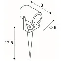 Premium LED Outdoor Earth spike luminaire LED SPIKE, IP55 IK06, 6W 3000K 400lm 40°, swiveling, anthracite