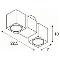 SLV Loftlampe ALTRA DICE CW, Double, GU10 QPAR51, sort