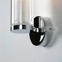 SLV Væglampe WL 105 Lampe til bad/Spejllampe, dobbelt glas, 1x E14, IP44, chrom