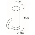 SLV Væglampe WL 105 Lampe til bad/Spejllampe, dobbelt glas, 1x E14, IP44, chrom