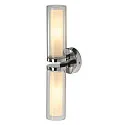 Væglampe WL 106 Lampe til bad/Spejllampe, dobbelt glas, 2xE14, IP44, chrom