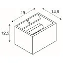 SLV Væglampe PLASTRA QT-DE12 WL Gipslampe, R7s 118mm, hvid