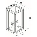 SLV Udendørs Væglampe QUADRULO SENSOR WL, E27, antracit, med IR-sensor