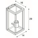 SLV Udendørs Væglampe QUADRULO WL, E27, antracit
