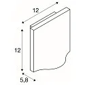 SLV LED Udendørs Væglampe VILUA I WL, IP54, 16W 3000K 405lm 100°, antracit