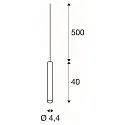 SLV Pendel FITU PD, 500cm pendul, E27 maks. 60W, Alu børstet