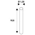 SLV Accessories for TENSEO 12 Volt voltage wire system SUSPENSION SET, white