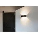 SLV LED Wall luminaire LOGS IN L, 17W, 3000K, 1100lm, TRIAC dimmable, black/gold