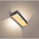 SLV LED Væglampe LOGS IN L, 17W, 3000K, 1100lm, TRIAC dæmpbar, sølv/hvid