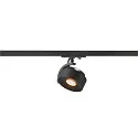 SLV LED 1-Faset Downlight KALU TRACK LED, 13W, 85°, 3000K, 860lm, inkl. 1-Faset-Adapter, sort