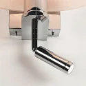 SLV LED Wall luminaire KENKUA SPOT LED, E27, 40W, 25°, 3000K, 200lm, chrome, glass milky
