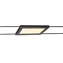 LED Wirelampe PLYTTA rectangular til TENSEO 12 Volt wiresystem, 9W, 2700K, 580lm, sort