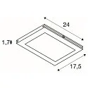 LED Wirelampe PLYTTA rectangular til TENSEO 12 Volt wiresystem, 9W, 2700K, 580lm, sort