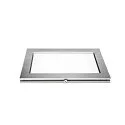 SLV LED Wire luminaire PLYTTA rectangular for TENSEO low-voltage wire system, 9W, 2700K, 580lm, chrome
