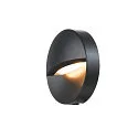 Udendørslampe DOWNUNDER OUT ROUND WL LED Vægindbygningslampe, 4,5W, 3000/4000K, 140lm, IP65, antracit
