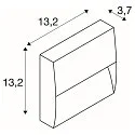 SLV Udendørslampe DOWNUNDER OUT SQUARE WL LED Vægindbygningslampe, 4,5W, 3000/4000K, 150lm, IP65, antracit