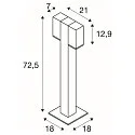 SLV Outdoor luminaire THEO PATHLIGHT DOUBLE QPAR51 Floor lamp, GU10, IP44, anthracite
