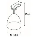 SLV 3-Faset Downlight PARA CONE 14 QPAR51, GU10, inkl. 3-Faset-Adapter, kobber/hvid